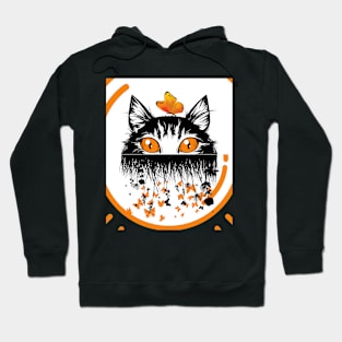 black cats peeking Hoodie